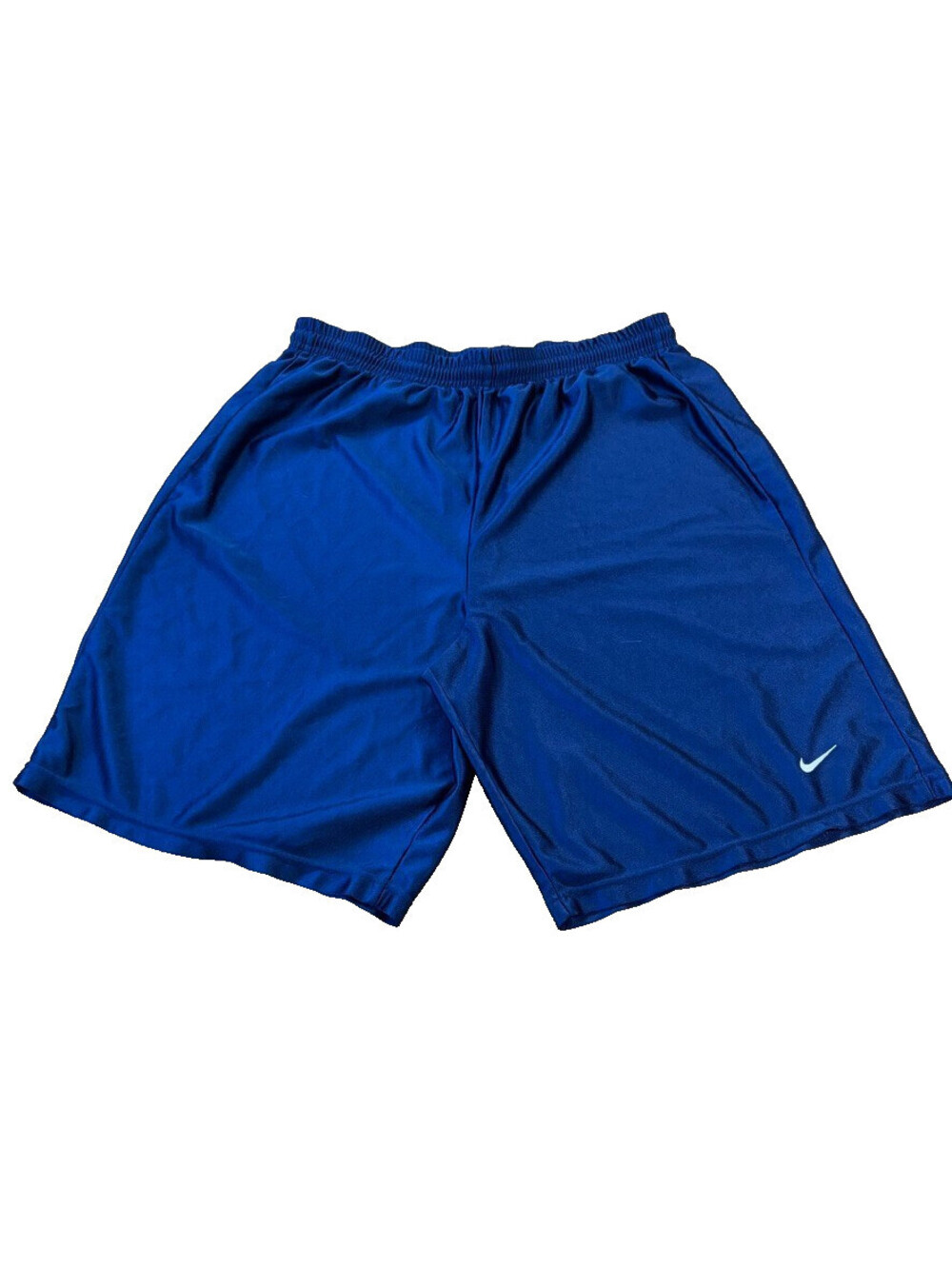 VTG Nike Mens M Blue 90s Shiny Shorts Made in USA Athletic